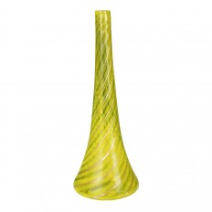 Petite yellow Murano striped bud vase